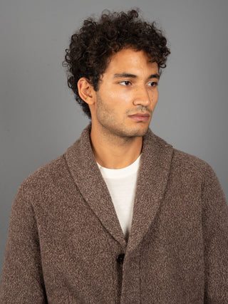 Maglia Cardigan Mouliné - Moro