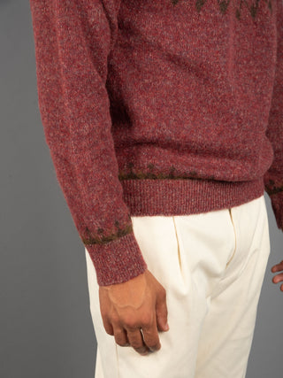 Maglia Jacquard - Bordeaux