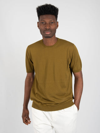 Maglia in filo di Cotone - Verde Militare