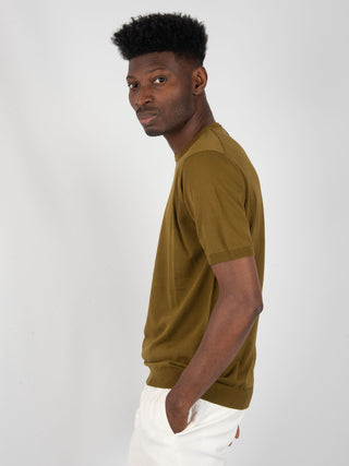 Maglia in filo di Cotone - Verde Militare