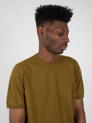 Maglia in filo di Cotone - Verde Militare