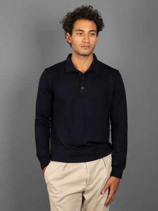 Maglia Polo Extrafine - Blu Notte