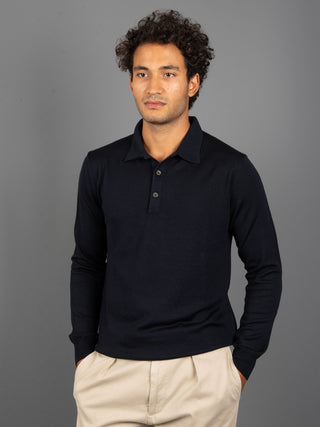 Maglia Polo Extrafine - Blu Notte