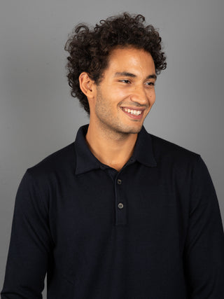 Maglia Polo Extrafine - Blu Notte