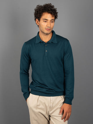 Maglia Polo Extrafine - Verde Bottiglia