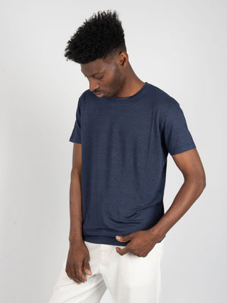 Maglia in Lino - Blu