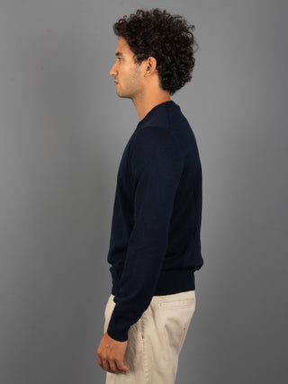Maglia Girocollo Basic - Blu Notte