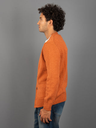 Maglia Cardigan Bouclé - Arancione