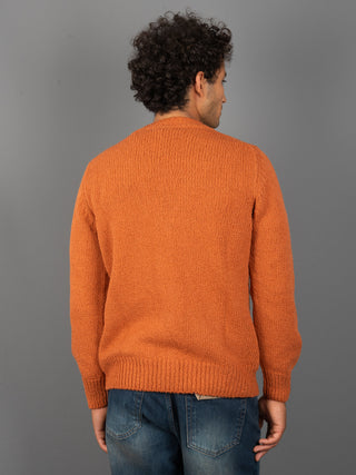 Maglia Cardigan Bouclé - Arancione