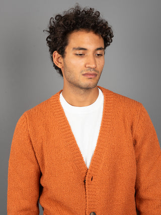 Maglia Cardigan Bouclé - Arancione