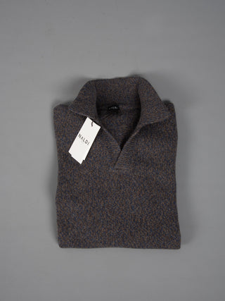 Maglia Polo Mouliné - Blu/Moro
