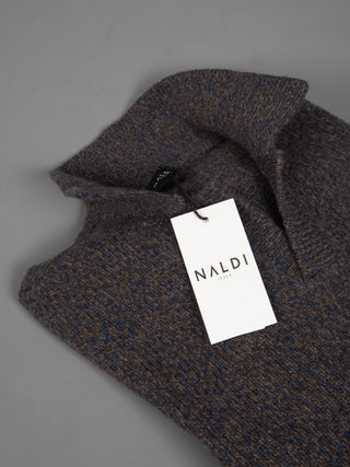 Maglia Polo Mouliné - Blu/Moro