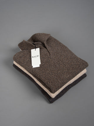 Maglia Polo Mouliné - Moro/Grigio