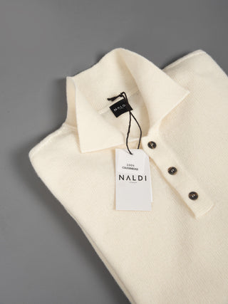 Maglia Polo Cashmere - Panna
