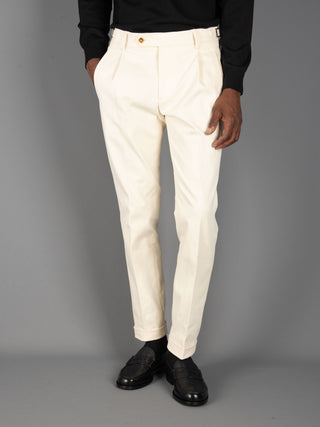 Pantalone Retro Cotone - Ecru