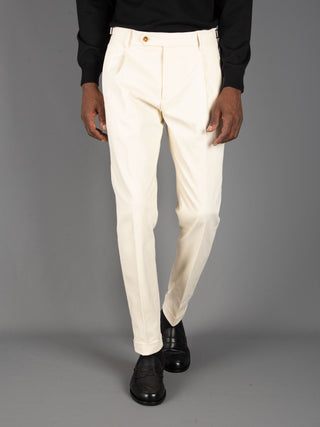 Pantalone Retro Cotone - Ecru