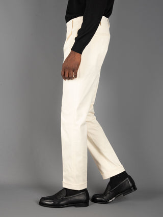 Pantalone Retro Cotone - Ecru