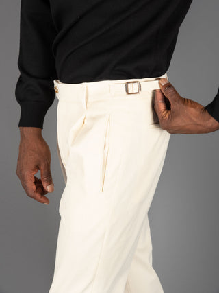 Pantalone Retro Cotone - Ecru