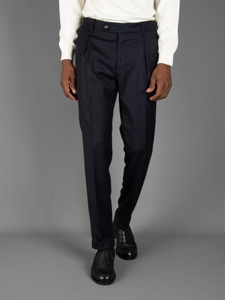 Pantalone Retro Lana - Blu Navy