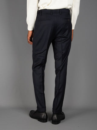 Pantalone Retro Lana - Blu Navy