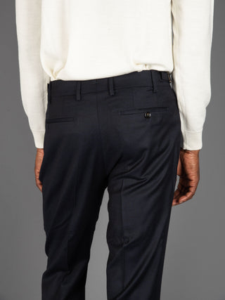 Pantalone Retro Lana - Blu Navy