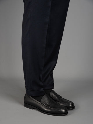 Pantalone Retro Lana - Blu Navy