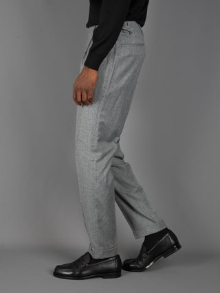 Pantalone Retro Lana - Grigio