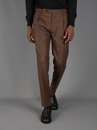 Pantalone Retro Spinato - Moro