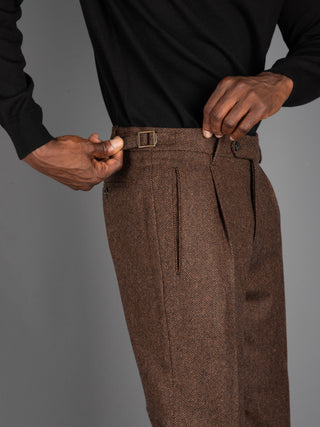 Pantalone Retro Spinato - Moro