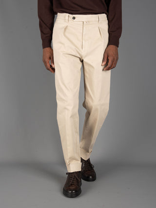 Pantalone Chiaia in Cotone - Beige