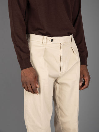 Pantalone Chiaia in Cotone - Beige