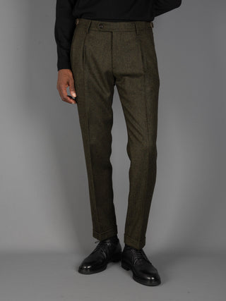 Pantalone Retro Spinato - Verde