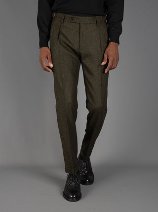 Pantalone Retro Spinato - Verde