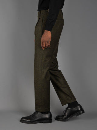 Pantalone Retro Spinato - Verde