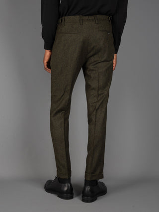 Pantalone Retro Spinato - Verde