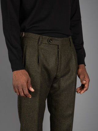 Pantalone Retro Spinato - Verde