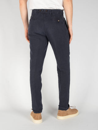 Pantalone Barber Lyocell Lino - Navy