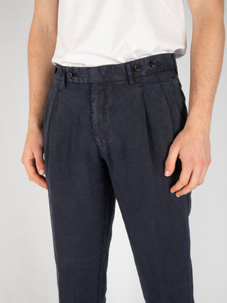 Pantalone Barber Lyocell Lino - Navy