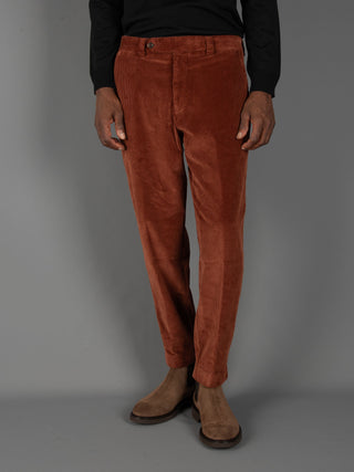 Pantalone Chiaia Velluto - Amaranto