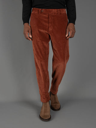 Pantalone Chiaia Velluto - Ruggine