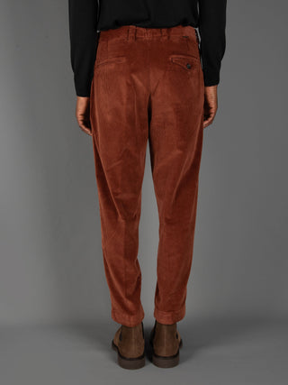 Pantalone Chiaia Velluto - Amaranto