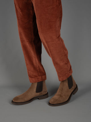Pantalone Chiaia Velluto - Amaranto