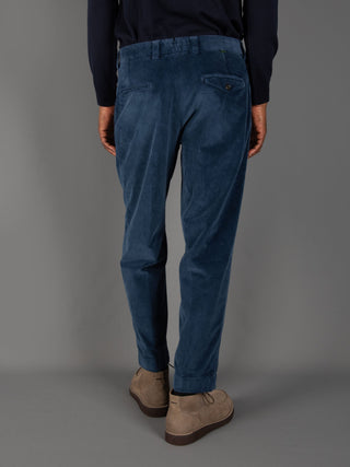 Pantalone Chiaia Velluto - Indaco