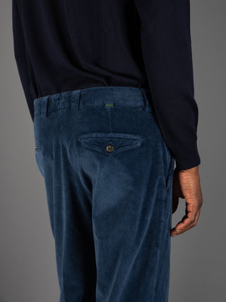 Pantalone Chiaia Velluto - Indaco