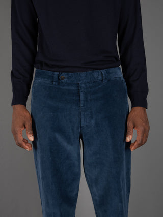 Pantalone Chiaia Velluto - Indaco