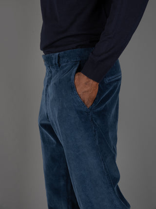 Pantalone Chiaia Velluto - Indaco