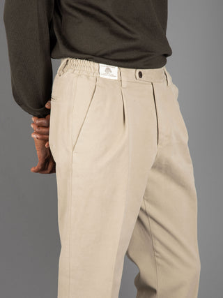 Pantalone Cotone - Sabbia