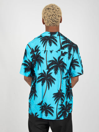 Camicia - Blu Icy Palms