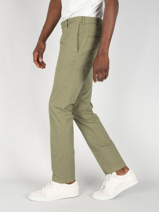 Pantalone Cotone e Seta- Verde Militare