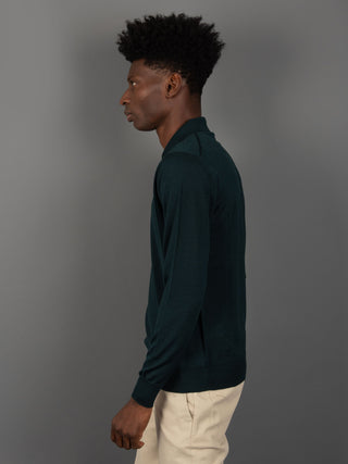 Maglia Polo Seta - Verde Bosco